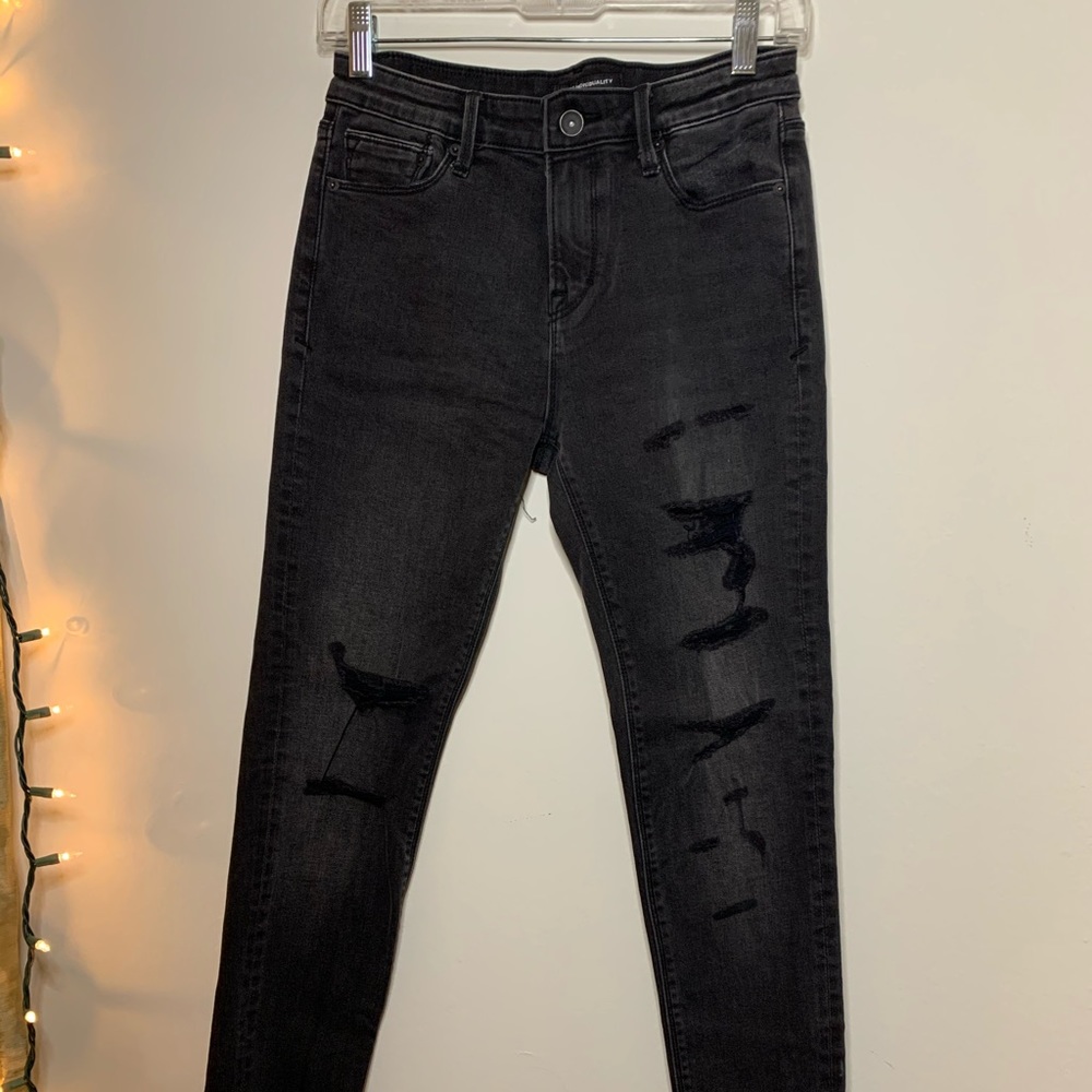 Cult of Individuality black faded high rise jeans
